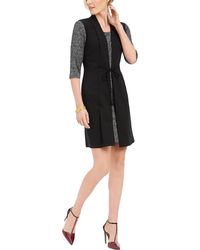 Connected Apparel - Petites Elbow Sleeve Short Wear To Work Dress - Lyst