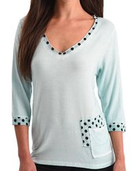 Angel - Polkadot V-Neck Top - Lyst