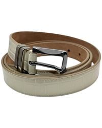 Bally - Curved Croc Leather Belt - Lyst
