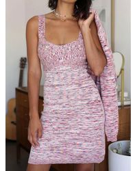 Greylin - Francis Melange Knit Mini Dress - Lyst