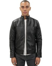 Infinity Leather - Retro Leather Biker Jacket-Amsterdam - Lyst