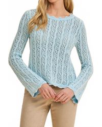 Fdj - Long Sleeve Garment Dye Sweater Top - Lyst
