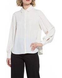 Lyssé - Ivette Pleated Balloon Sleeve Blouse - Lyst