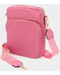 Fashnzfab - Quilted Solid Puffer Crossbody Bag 7.5" X 9.25" X 2" - Lyst