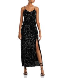 Lucy Paris - Side Slit Long Cocktail And Party Dress - Lyst