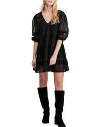 Free People - Berlin Trapeze Embroidered Semi Sheer Lace Slip Mini Dress - Lyst