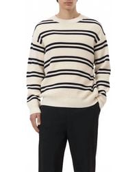 Closed - Striped Crewneck Jumper Sweater - Lyst