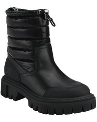 Calvin Klein - Relika Faux Leather lugged Sole Winter & Snow Boots - Lyst