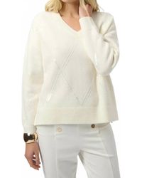 Joseph Ribkoff - Sequined V-Neck Pullover Sweater - Lyst