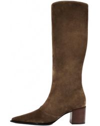 SCHUTZ SHOES - Raffaela Up Mid Suede Boots - Lyst