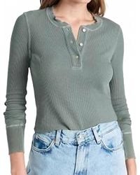 AMO - Thermal Henley Long Sleeve Tee - Lyst
