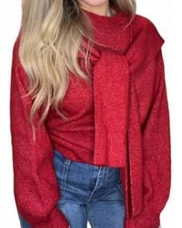 SOFIA The Label - Beau Shoulder Ties Sweater - Lyst