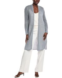 Eileen Fisher - Long Linen-Blend Cardigan - Lyst