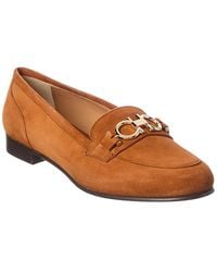 Ferragamo - Gancini Suede Loafer - Lyst