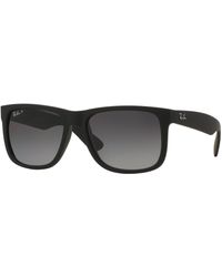 Ray-Ban - 4165 Justin Polarized Wayfarer Sunglasses - Lyst
