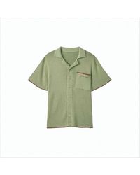 Jacquemus - Short-Sleeve Button-Down Cardigan With Notched Collar - Lyst