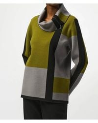 Joseph Ribkoff - Colorblock Cowl Neck Sweater Top - Lyst