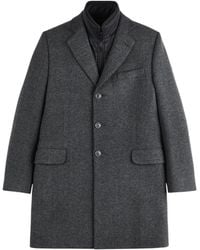 Fay - Tailored Three-Button Coat With Herringbone Pattern And Padded Insert - Lyst