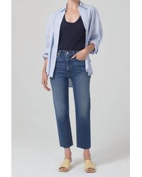 Citizens of Humanity - Daphne Crop High Rise Stovepipe Jean - Lyst