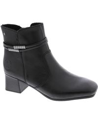 Rieker - Susi 73 Leather Square Toe Ankle Boots - Lyst