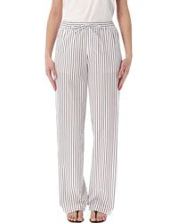 Loulou de Saison - Cisco Striped Cotton Popline Cisco Pants - Lyst
