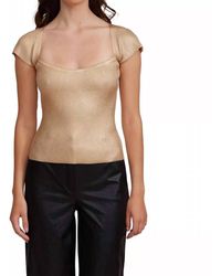 Lucy Paris - Ryan Knit Short Sleeve Top - Lyst