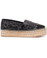 Ferragamo - Gancini Logo-Embroidered Espadrilles - Lyst