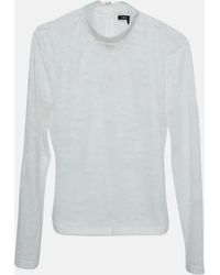 Maje - Floral Lace Semi Sheer Top - Lyst
