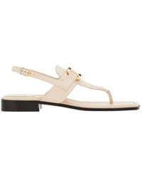 Ferragamo - Ferragamo Gancini Buckle Leather Sandals, Size 5.5 C - Lyst