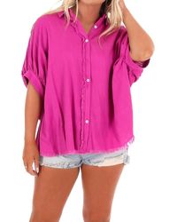 Umgee - Casual Stroll Linen Top - Lyst