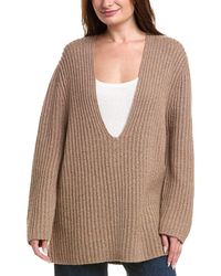 Leset - Emma Deep V-Neck Wool & Cashmere-Blend Sweater - Lyst