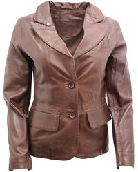 Infinity Leather - 2 Button Blazer Jacket-Newport - Lyst