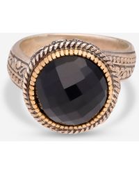 Konstantino - Calypso Sterling Silver And 18k Yellow Gold,onyx Ring Dkj844-120 - Lyst
