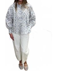 Karlie - French Floral Pleat Ruffle Top - Lyst