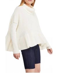 Free People - Layer Cake Trapeze Turtleneck Oversize Sweater - Lyst