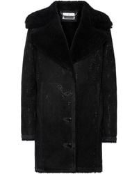 Philipp Plein - Shearling Oversize Coat Strass Monogram - Lyst