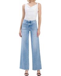 Flying Monkey - Apus High Rise Patch Pocket Wide Leg Jeans - Lyst