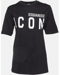 DSquared² - Logo Printed Icon Cotton Regular Fit T-Shirt - Lyst