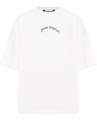 Palm Angels - Back Curved Logo Oversized Short Sleeves T-Shirt - Lyst