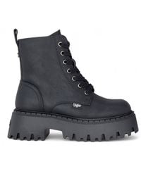 Buffalo - Chunky Platform Warm High Ankle Combat Boots - Lyst