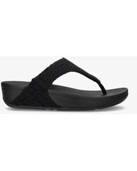 Fitflop - Lulu Fz3-231 Toe-Post Sandals Geo-Webbing Slip On Slippers - Lyst