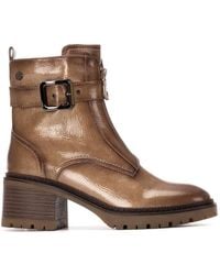 Xti - Patent Leather Heeled Ankle Booties By - Lyst