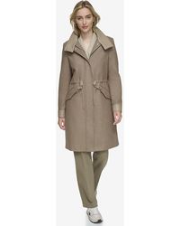 Andrew Marc - Chesme Melange Wool With Faux Leather - Lyst