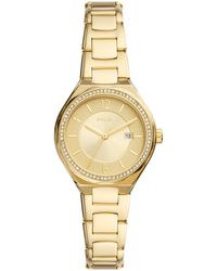 Fossil - Eevie Three-hand Date Gold-tone Stainless Steel Watch - Lyst