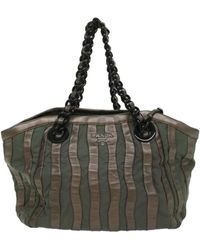Prada - Tessuto Leather Shoulder Bag (pre-owned) - Lyst