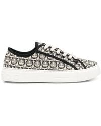 Ferragamo - Ferragamo Anson Gancini-Jacquard Sneakers - Lyst