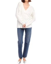 Fifteen Twenty - Deliana Oversized V-Neck Sweater - Lyst