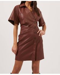 Astr - Terra Faux Leather Mini Dress - Lyst