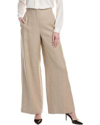 Lafayette 148 New York - Thames Wide Leg Linen-Blend Pant - Lyst