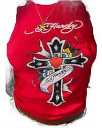 Ed Hardy - Cross Rhinestone Tank Top - Lyst